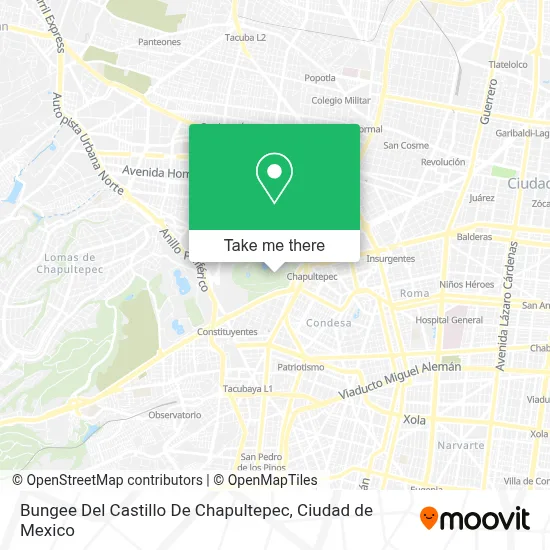 Bungee Del Castillo De Chapultepec map