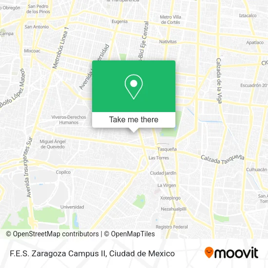 F.E.S. Zaragoza Campus II map