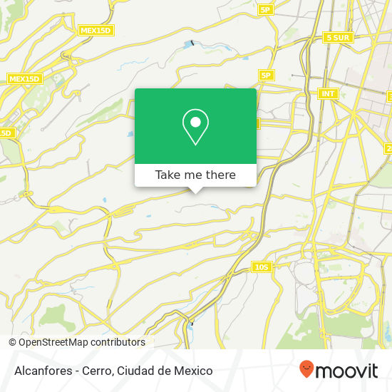 Alcanfores - Cerro map
