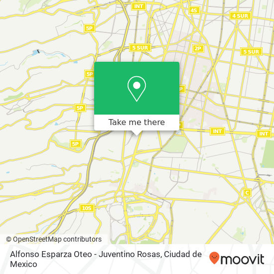 Alfonso Esparza Oteo - Juventino Rosas map