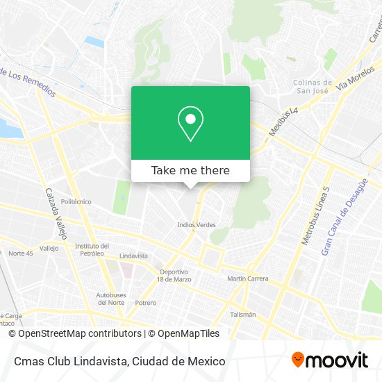 Cmas Club Lindavista map