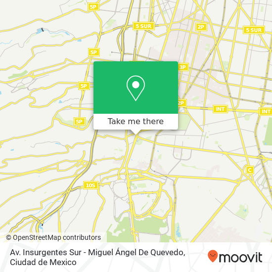 Av. Insurgentes Sur - Miguel Ángel De Quevedo map
