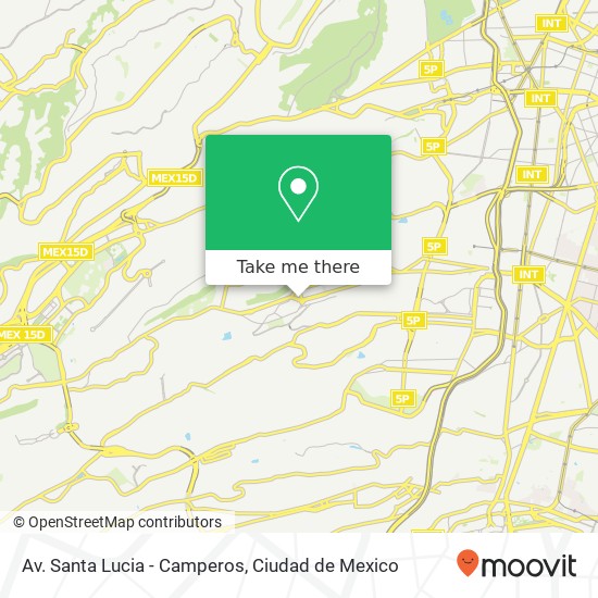 Av. Santa Lucia - Camperos map