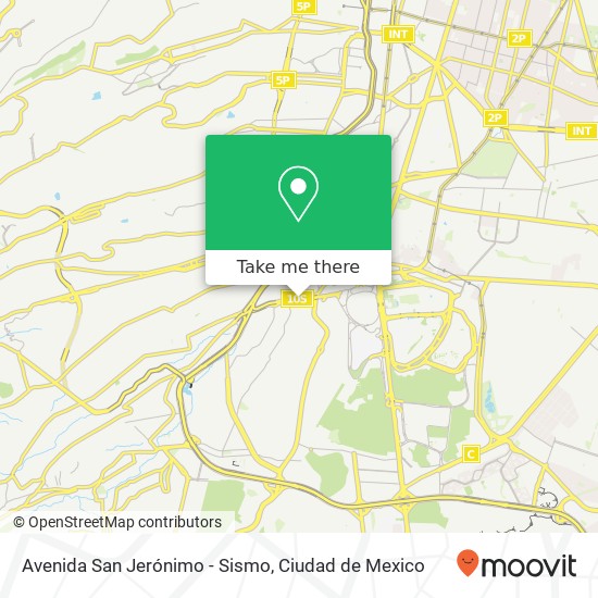 Avenida San Jerónimo - Sismo map