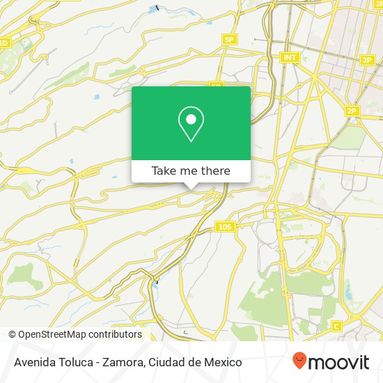 Avenida Toluca - Zamora map