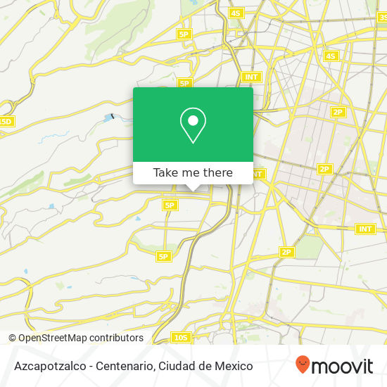 Azcapotzalco - Centenario map