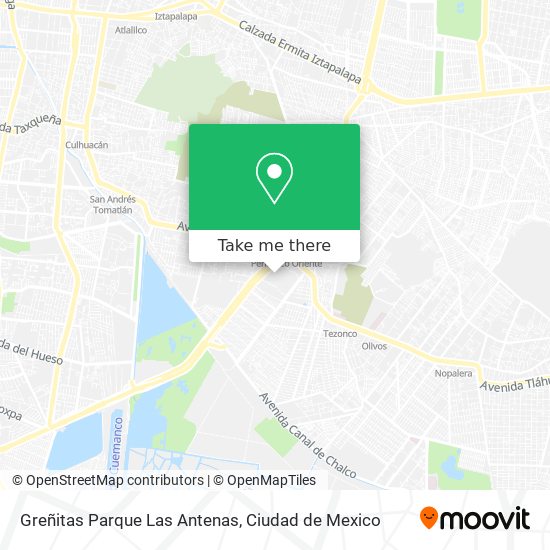 Mapa de Greñitas Parque Las Antenas