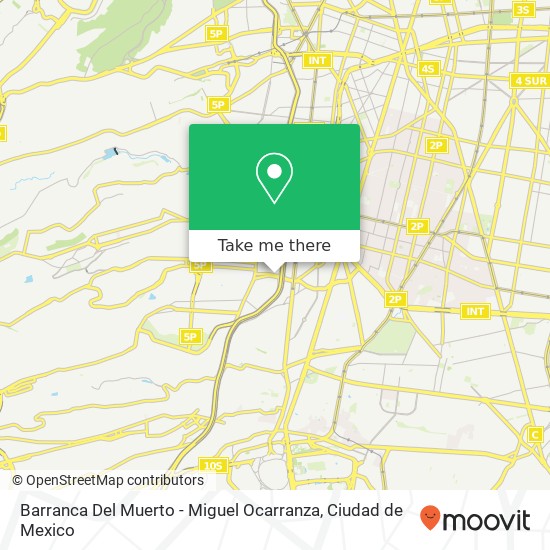 Barranca Del Muerto - Miguel Ocarranza map