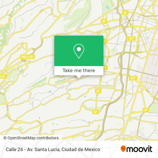 Calle 26 - Av. Santa Lucia map