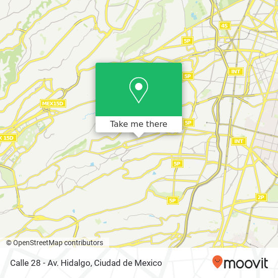 Calle 28 - Av. Hidalgo map