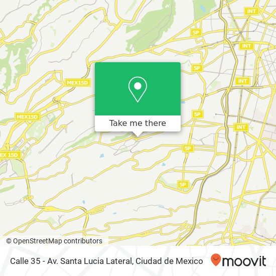 Calle 35 - Av. Santa Lucia Lateral map