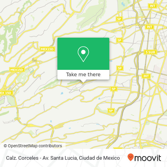 Calz. Corceles - Av. Santa Lucia map