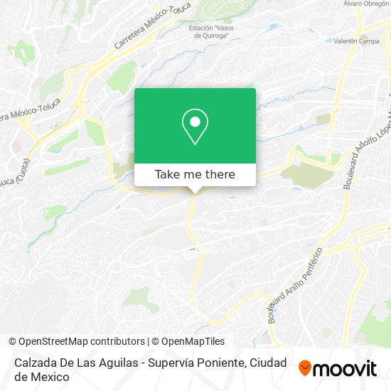 Calzada De Las Aguilas - Supervía Poniente map