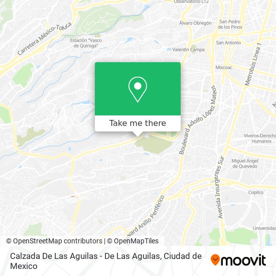 Calzada De Las Aguilas - De Las Aguilas map