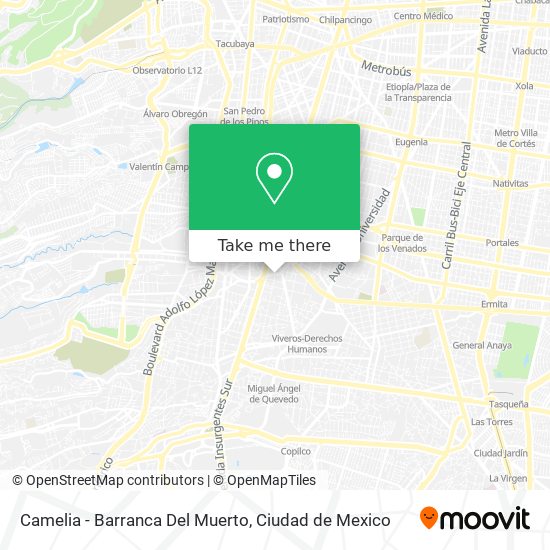 Camelia - Barranca Del Muerto map
