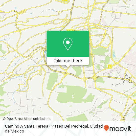 Mapa de Camino A Santa Teresa - Paseo Del Pedregal