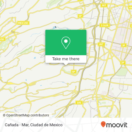 Cañada - Mar map