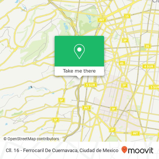 Mapa de Cll. 16 - Ferrocaril De Cuernavaca