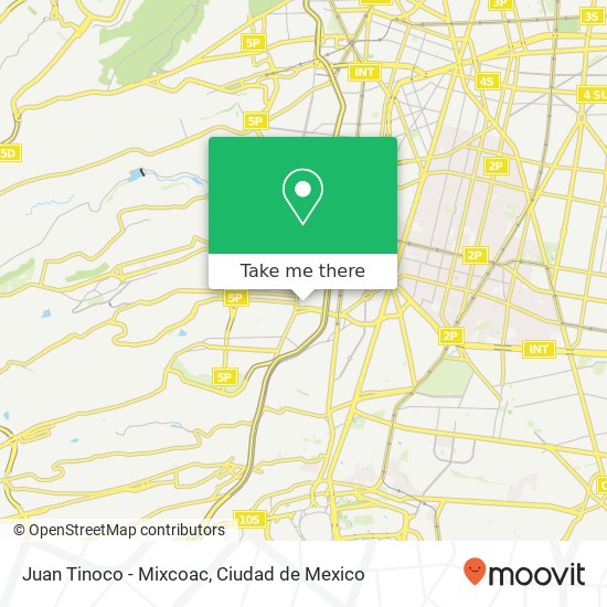 Mapa de Juan Tinoco - Mixcoac