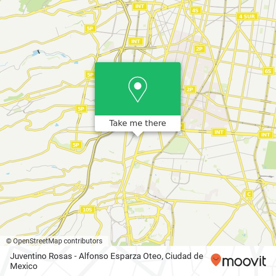 Juventino Rosas - Alfonso Esparza Oteo map