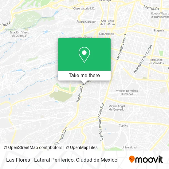 Las Flores - Lateral Periferico map