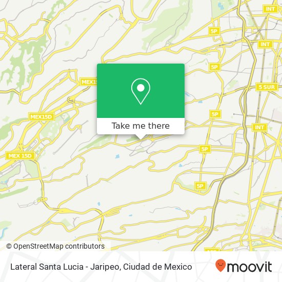 Lateral Santa Lucia - Jaripeo map