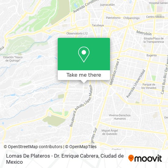 Mapa de Lomas De Plateros - Dr. Enrique Cabrera