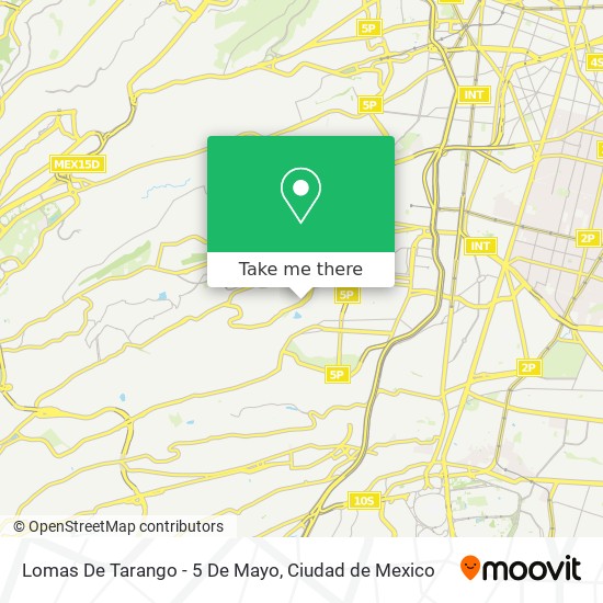 Lomas De Tarango - 5 De Mayo map
