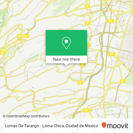 Mapa de Lomas De Tarango - Loma Chica