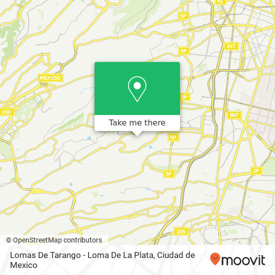 Mapa de Lomas De Tarango - Loma De La Plata