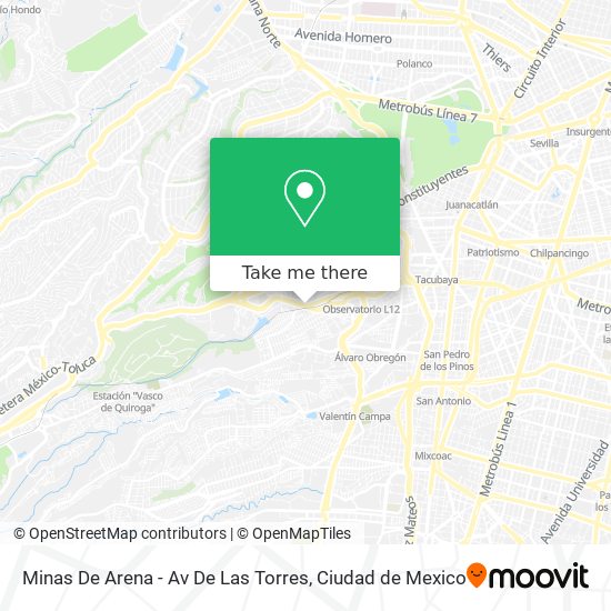 Minas De Arena - Av De Las Torres map
