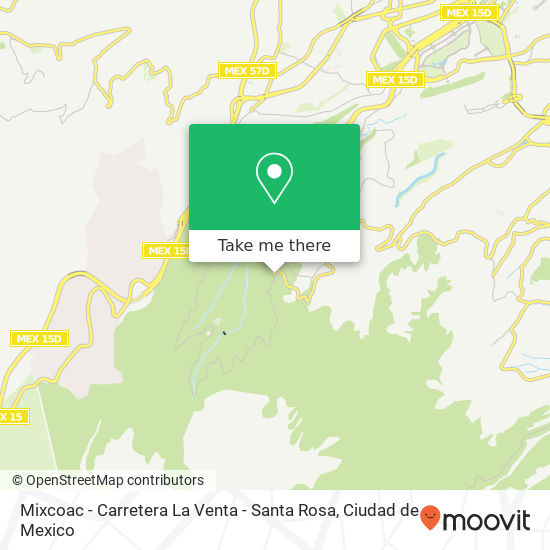 Mixcoac - Carretera La Venta - Santa Rosa map