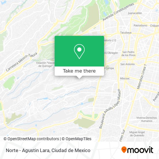 Norte - Agustin Lara map