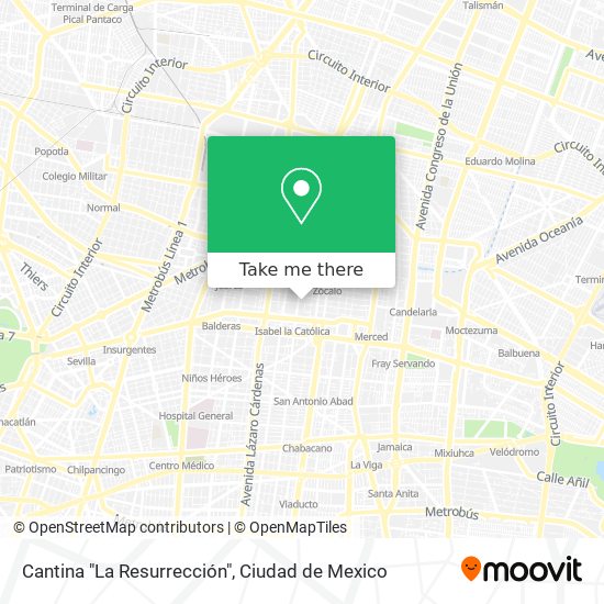 Cantina "La Resurrección" map