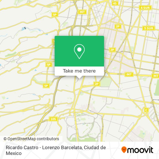 Ricardo Castro - Lorenzo Barcelata map