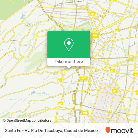 Santa Fe - Av. Rio De Tacubaya map