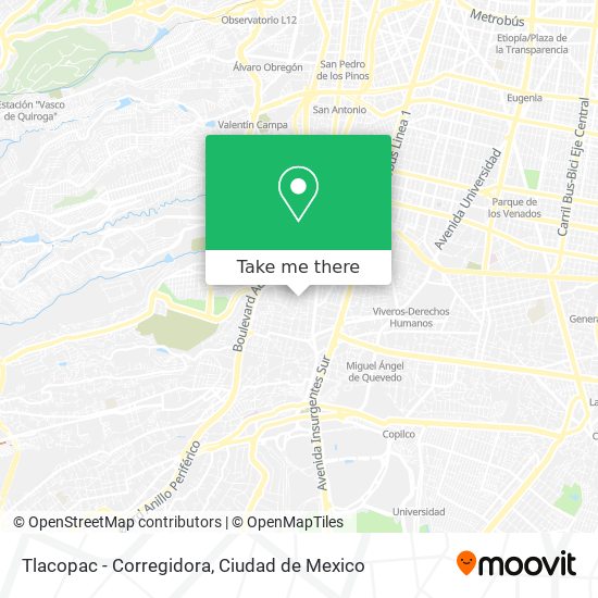 Tlacopac - Corregidora map