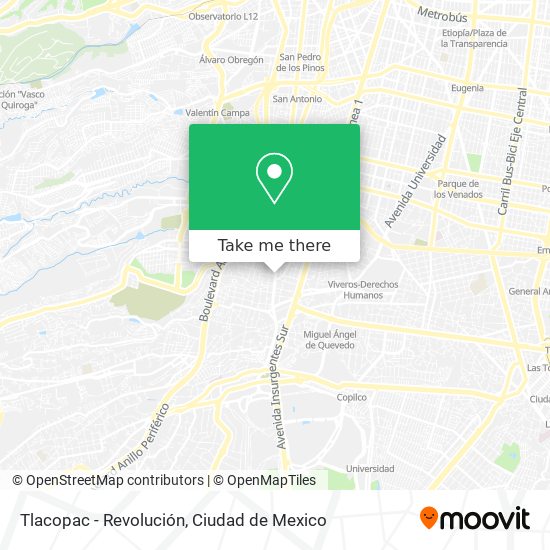 Tlacopac - Revolución map