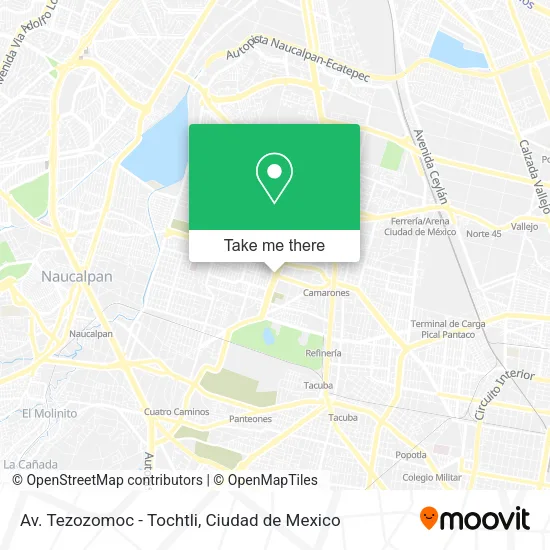 Av. Tezozomoc - Tochtli map