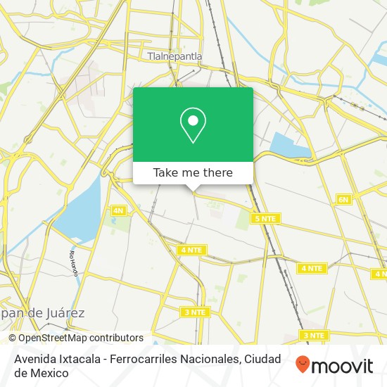 Avenida Ixtacala - Ferrocarriles Nacionales map