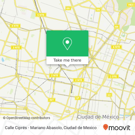 Calle Ciprés - Mariano Abasolo map