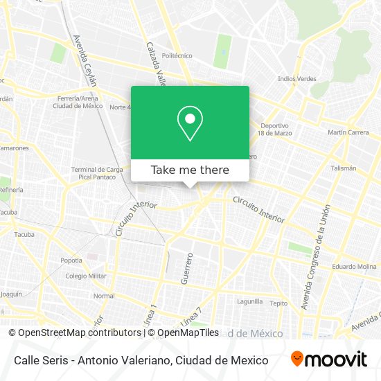 Calle Seris - Antonio Valeriano map