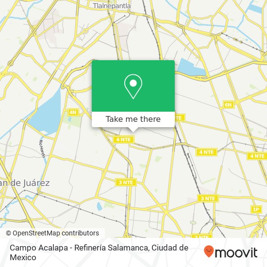 Campo Acalapa - Refinería Salamanca map