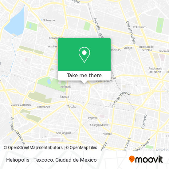 Mapa de Heliopolis - Texcoco