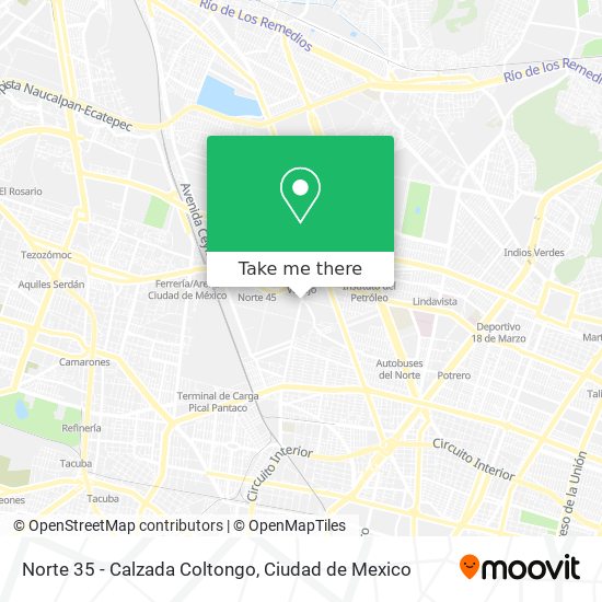 Norte 35 - Calzada Coltongo map