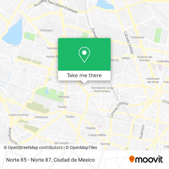 Mapa de Norte 85 - Norte 87