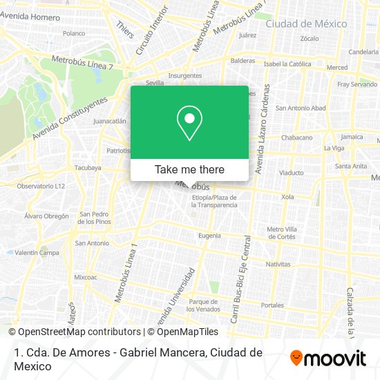 1. Cda. De Amores - Gabriel Mancera map