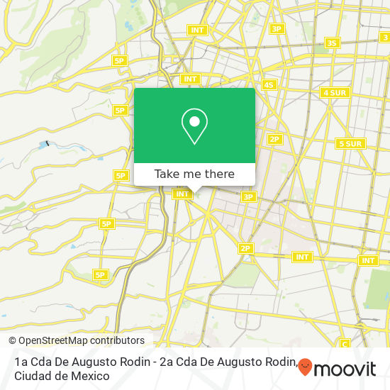 Mapa de 1a Cda De Augusto Rodin - 2a Cda De Augusto Rodin