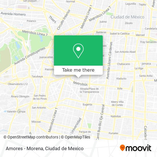 Amores - Morena map