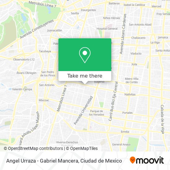 Angel Urraza - Gabriel Mancera map